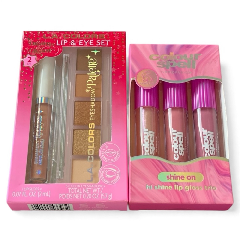 Lip Glosses + Lip Gloss & Eyeshadow Palette Bundle